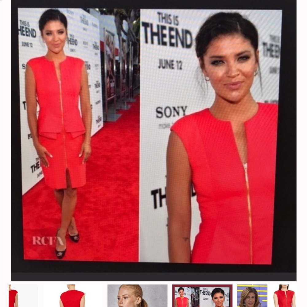 Ted Baker Red peplum dress - Picture 5 of 5